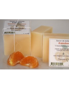 Savon artisanal Mandarine et verveine citronnée