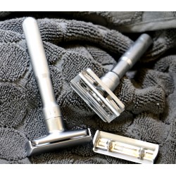 Matt stainless steel safety razor